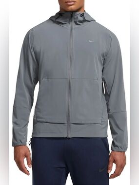 NIKE LIKE-NEW MEN’S REPEL UNLIMITED DRI-FIT HOODED JACKET SIZE LARGE IN GRAY